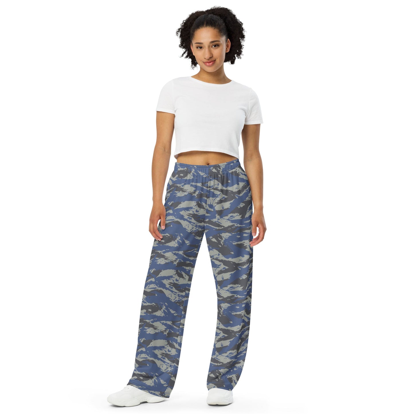 Greek Lizard Air Force CAMO unisex wide-leg pants - Wide-leg Pants