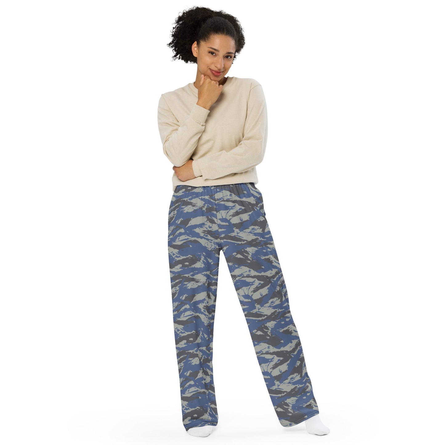 Greek Lizard Air Force CAMO unisex wide-leg pants - Wide-leg Pants