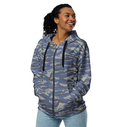 Greek Lizard Air Force CAMO Unisex zip hoodie - Zip Hoodies