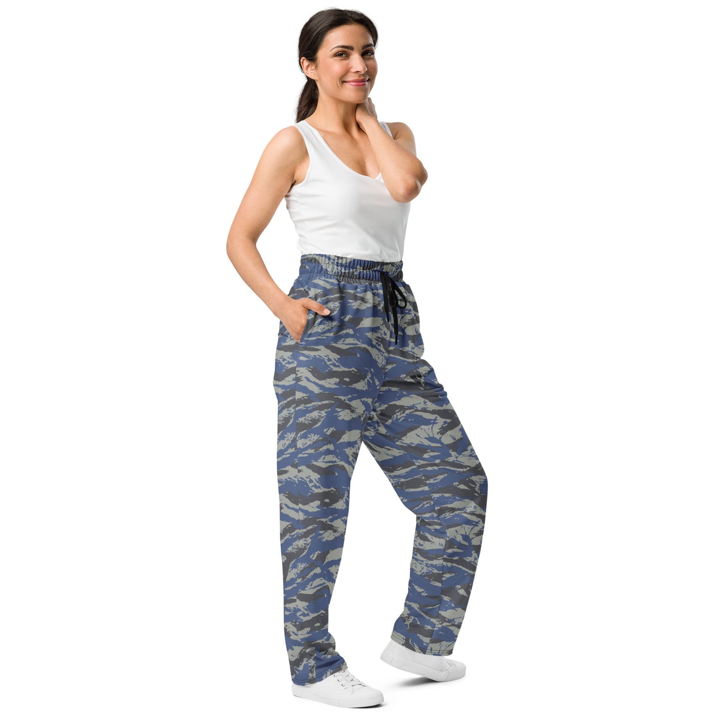 Greek Lizard Air Force CAMO Wide-leg joggers - Joggers