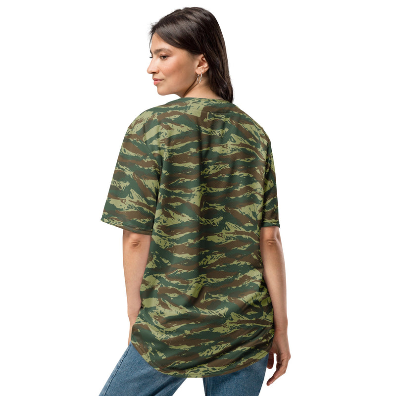 Lizard Greek Woodland CAMO Unisex Baseball Jersey