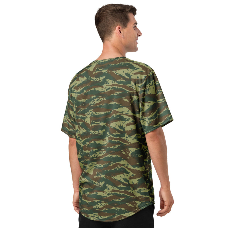 Lizard Greek Woodland CAMO Unisex Baseball Jersey