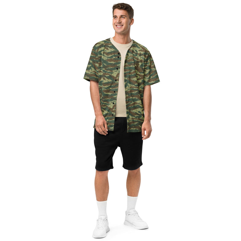 Lizard Greek Woodland CAMO Unisex Baseball Jersey