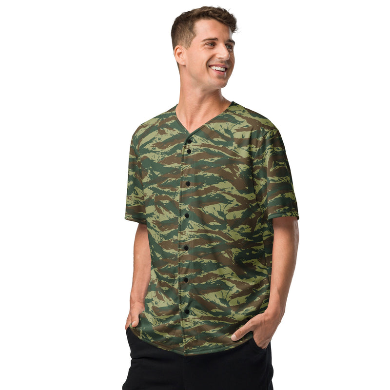 Lizard Greek Woodland CAMO Unisex Baseball Jersey