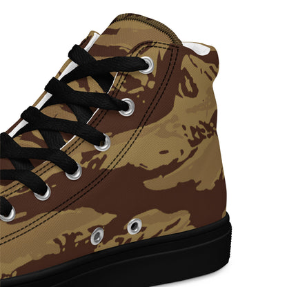 Greek Lizard Desert CAMO Mens High-Top Canvas Shoes