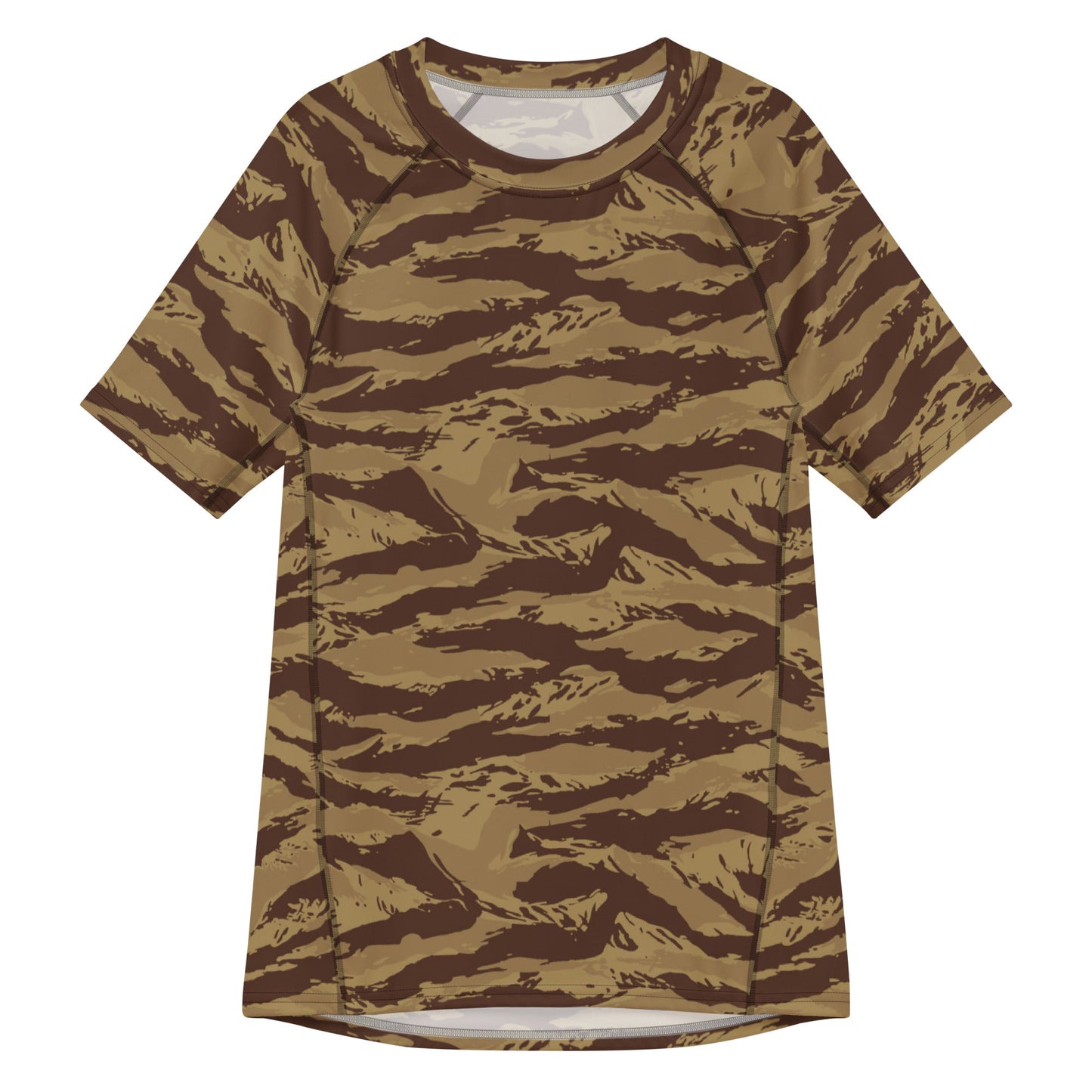 Greek Lizard Desert CAMO Mens Short-Sleeve Rash Guard - 2XS - Short-sleeve Guards