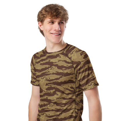 Greek Lizard Desert CAMO Mens Short-Sleeve Rash Guard - Short-sleeve Guards