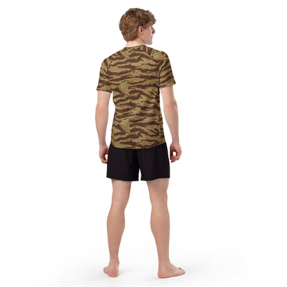 Greek Lizard Desert CAMO Mens Short-Sleeve Rash Guard - Short-sleeve Guards