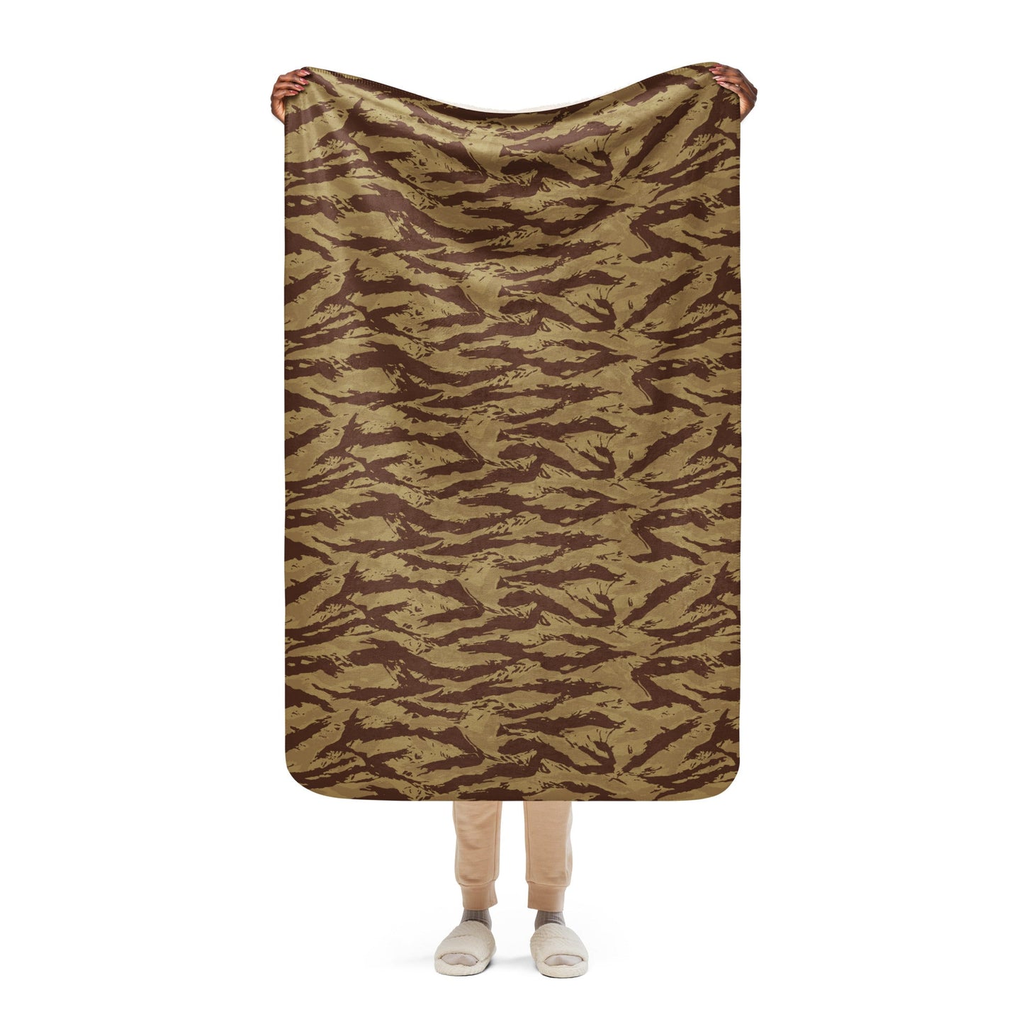 Greek Lizard Desert CAMO Sherpa blanket - 37″×57″ - Blankets