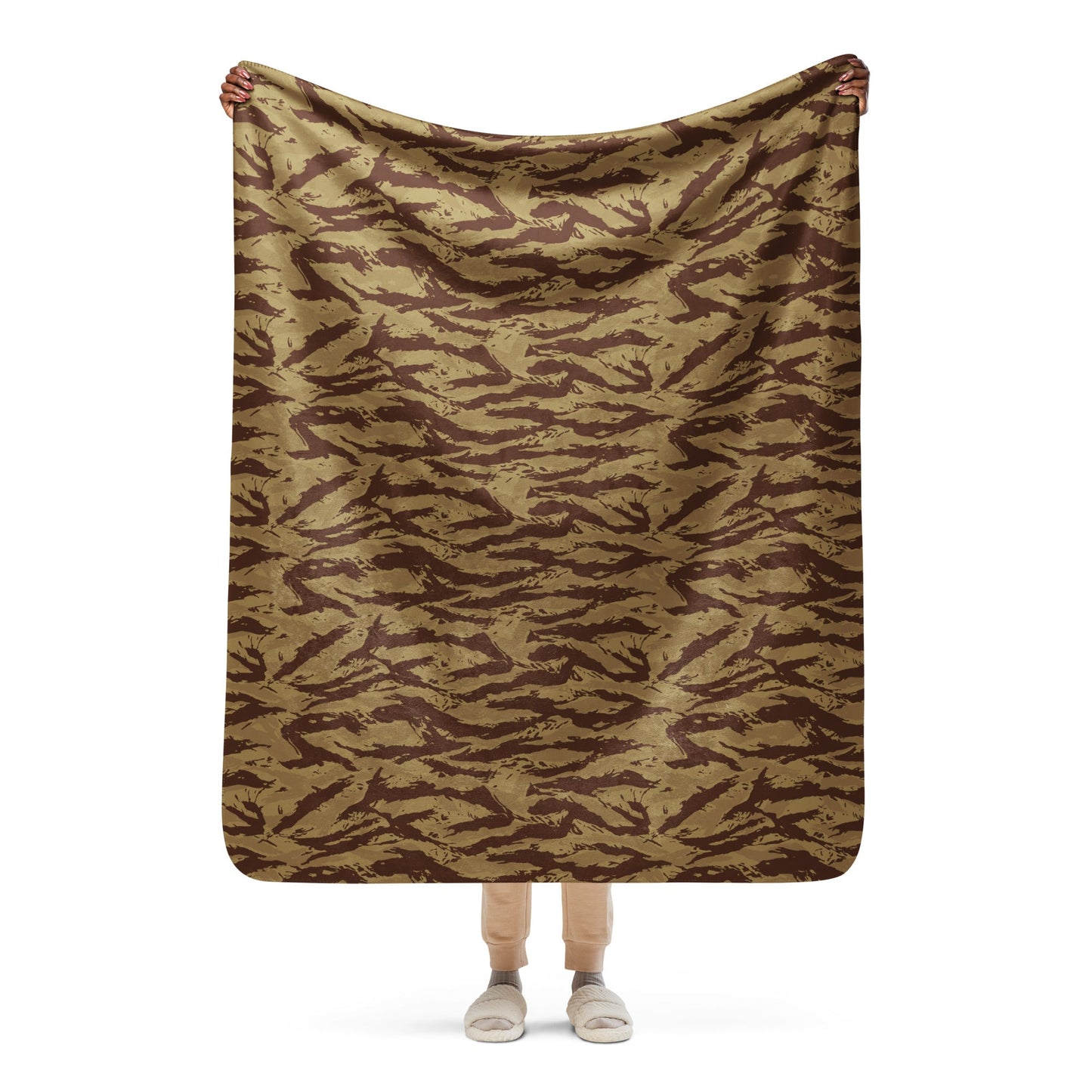 Greek Lizard Desert CAMO Sherpa blanket - 50″×60″ - Blankets