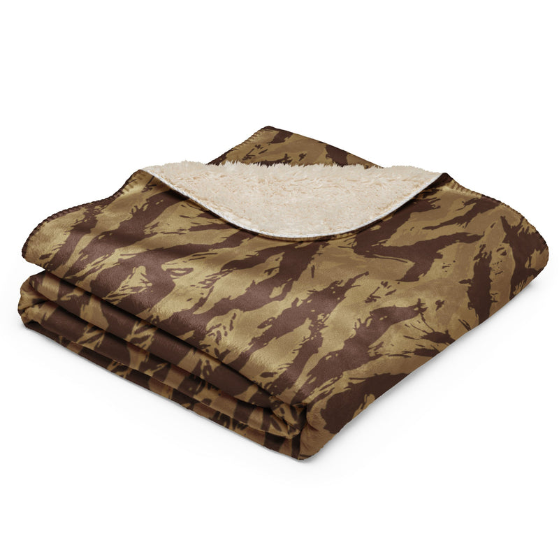 Lizard Greek Desert CAMO Sherpa Blanket