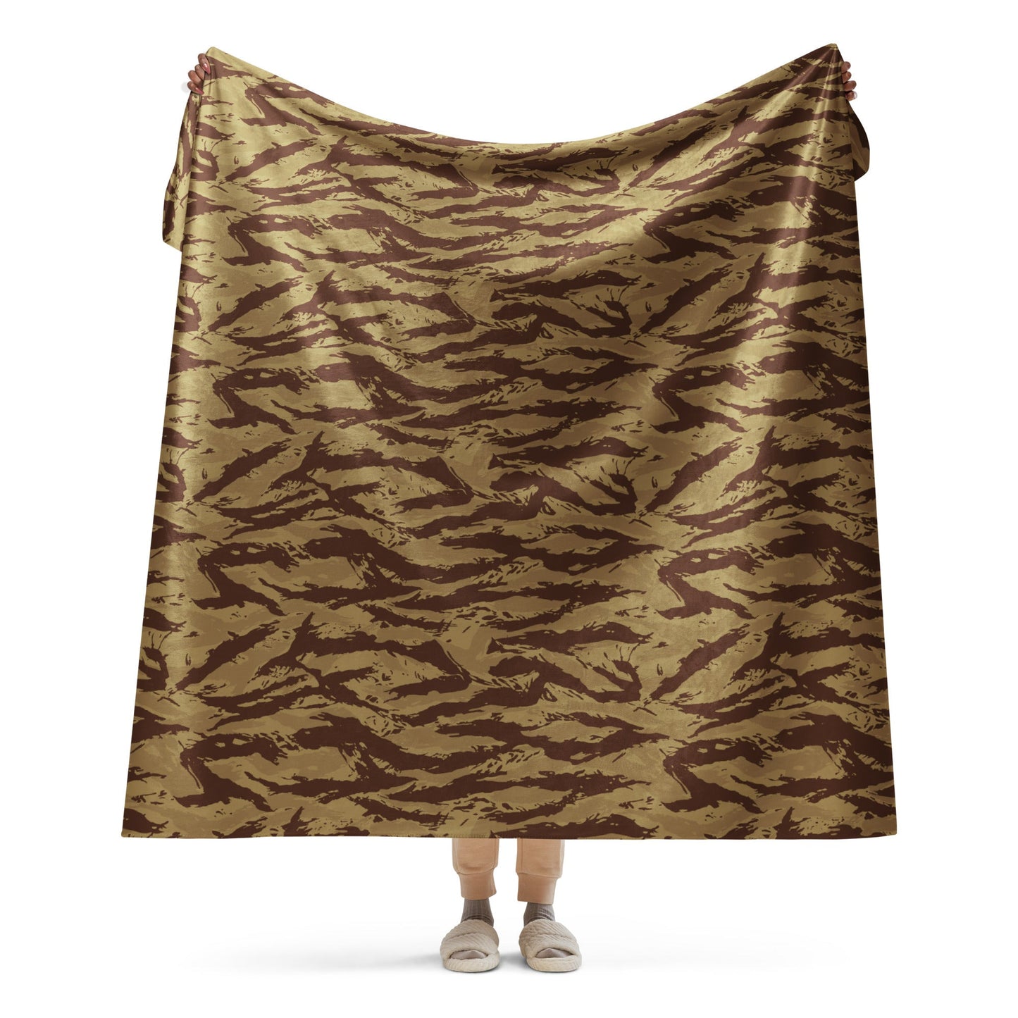 Greek Lizard Desert CAMO Sherpa blanket - 60″×80″ - Blankets