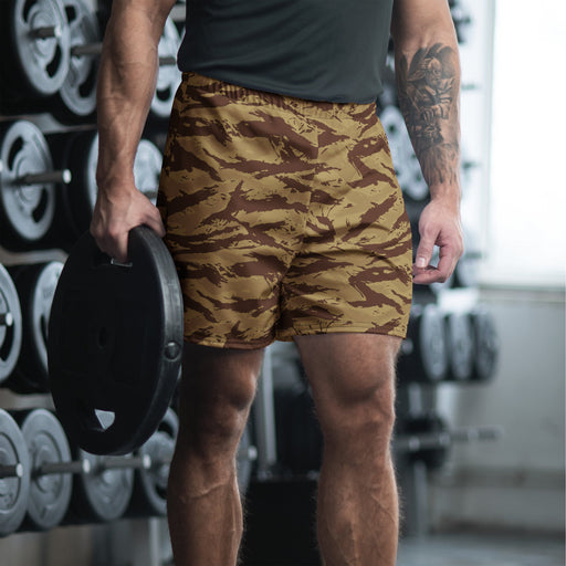 Lizard Greek Desert CAMO Unisex Athletic Long Shorts - 2XS