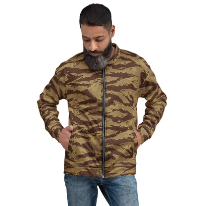 Greek Lizard Desert CAMO Unisex Bomber Jacket - XS
