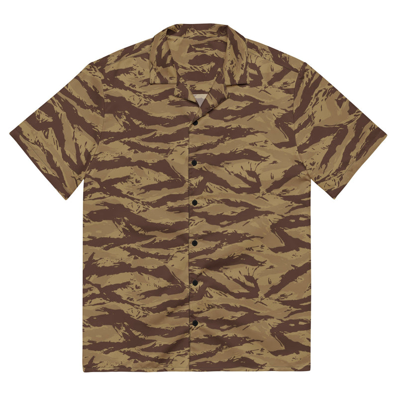 Lizard Greek Desert CAMO Unisex Short-Sleeve Button Shirt - 2XS - Button-Up