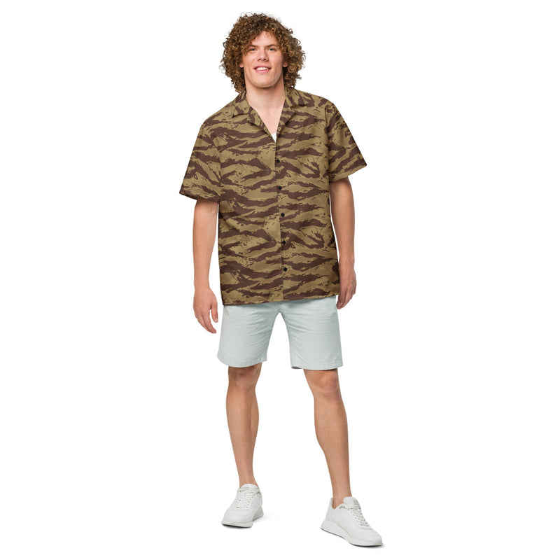 Lizard Greek Desert CAMO Unisex Short-Sleeve Button Shirt - Button-Up