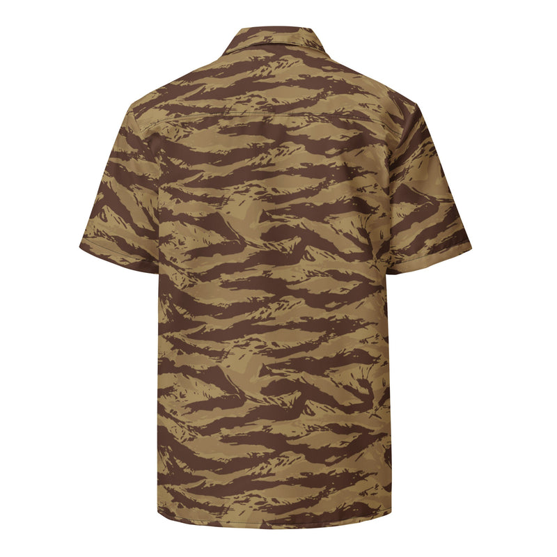 Lizard Greek Desert CAMO Unisex Short-Sleeve Button Shirt - Button-Up