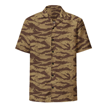 Greek Lizard Desert CAMO Unisex button shirt - Button Shirts