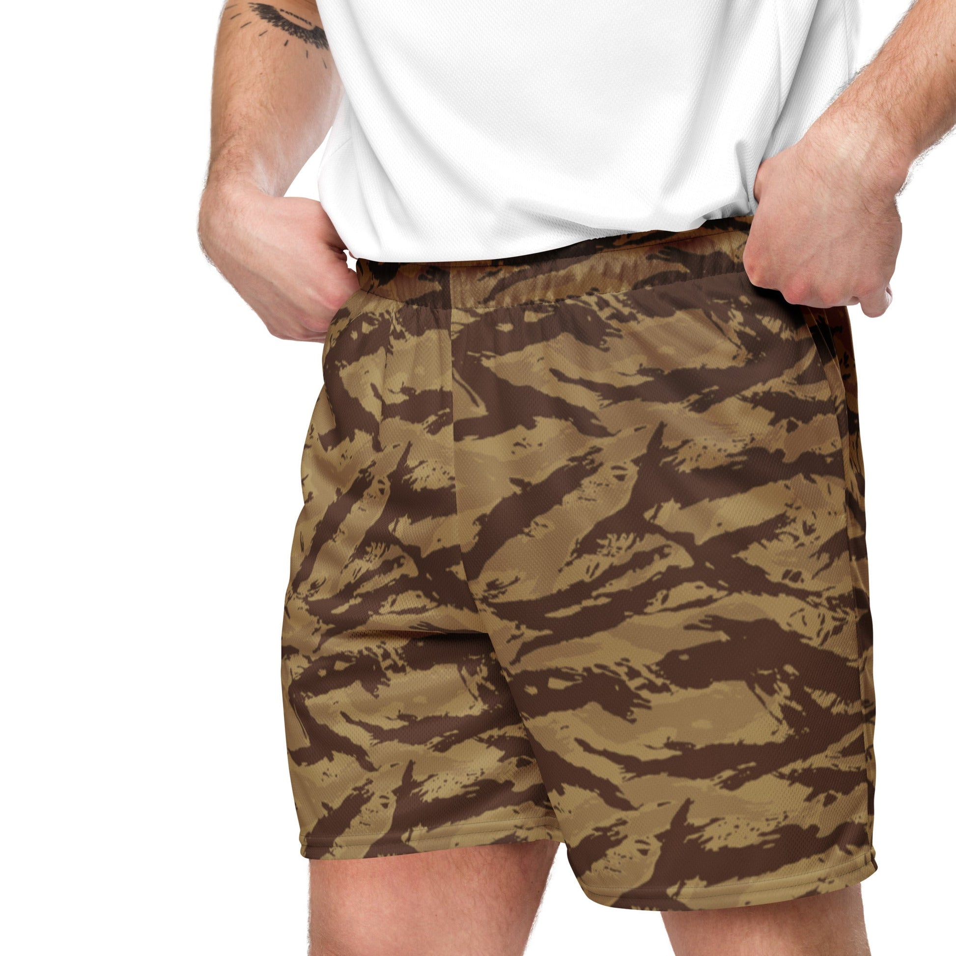 Greek Lizard Desert CAMO Unisex Mesh Shorts
