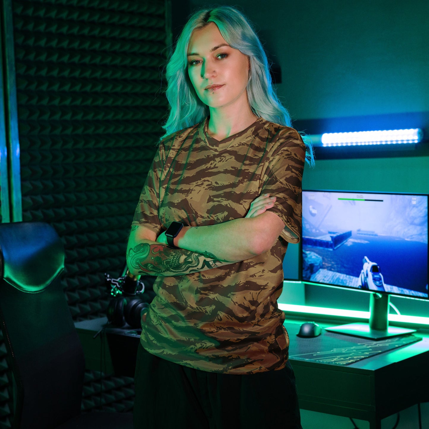 Greek Lizard Desert CAMO unisex sports jersey - Sports Jerseys