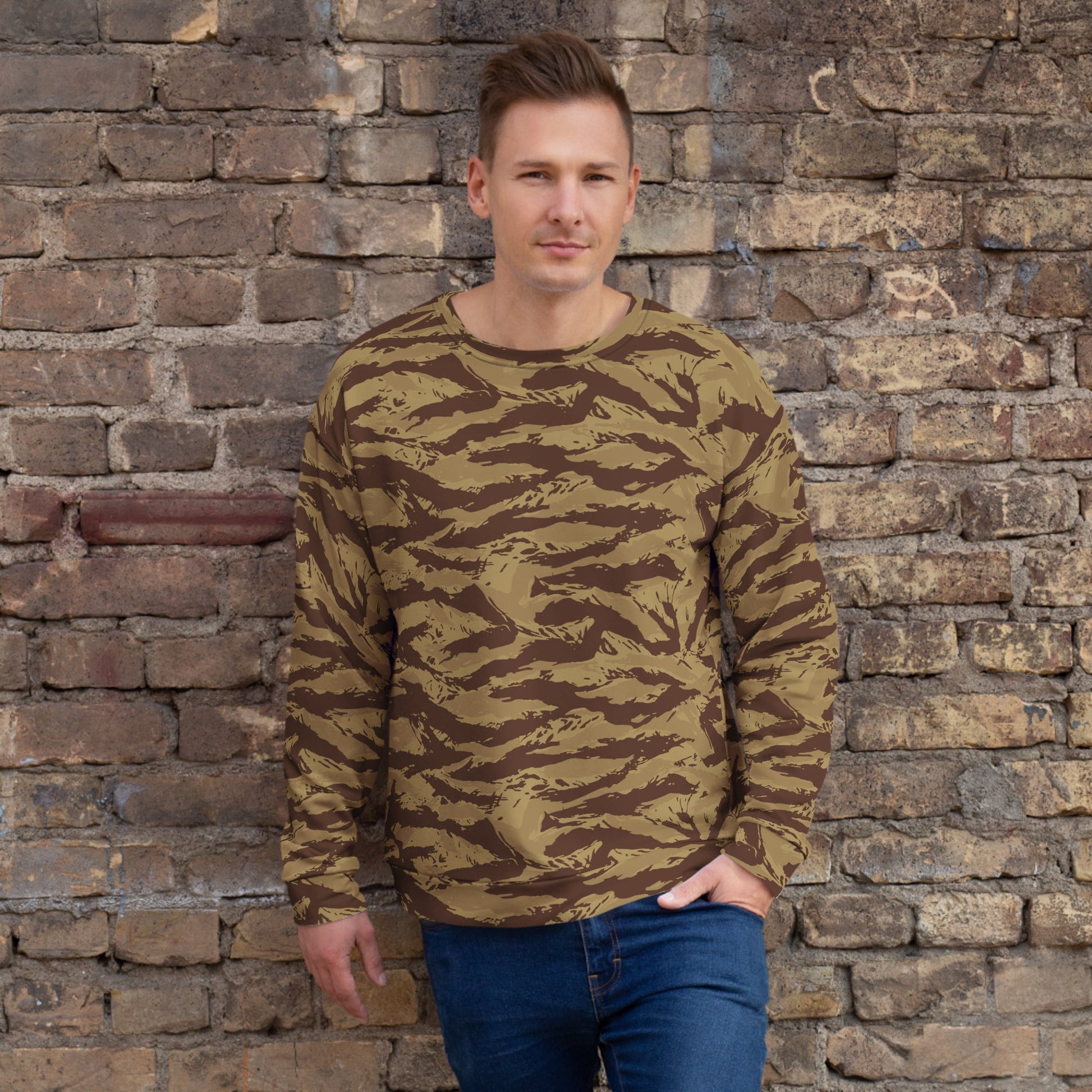 Greek Lizard Desert CAMO Unisex Sweatshirt - 2XS - Sweatshirts