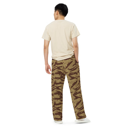Greek Lizard Desert CAMO unisex wide-leg pants - Wide-leg Pants