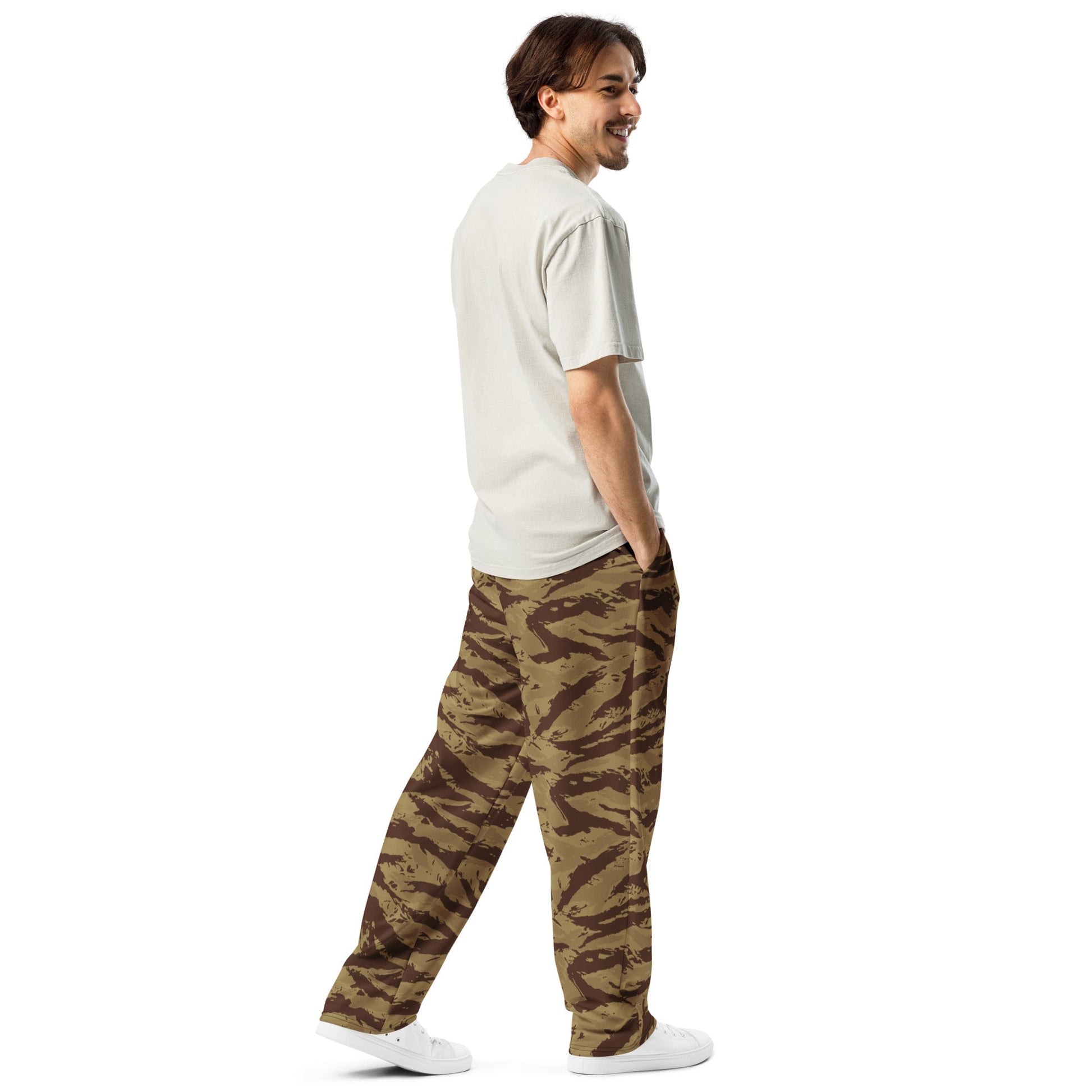 Greek Lizard Desert CAMO Wide-leg joggers - Joggers