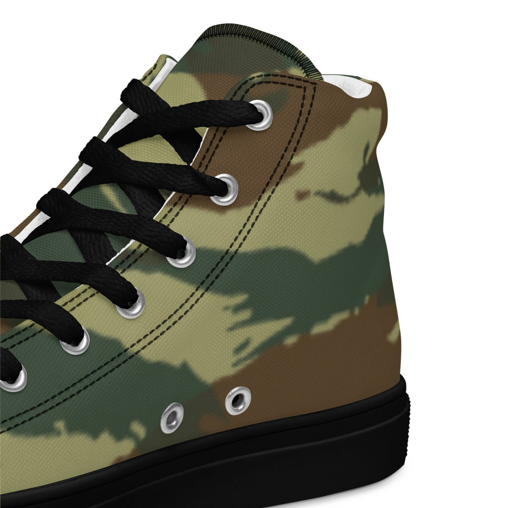 Greek Lizard CAMO Men’s high top canvas shoes - Mens High Top Canvas Shoes