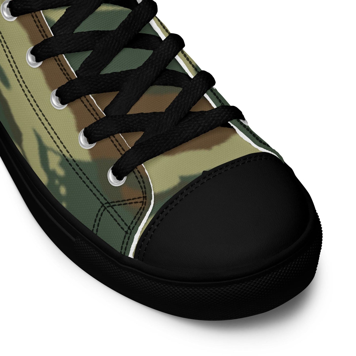 Greek Lizard CAMO Men’s high top canvas shoes - Mens High Top Canvas Shoes