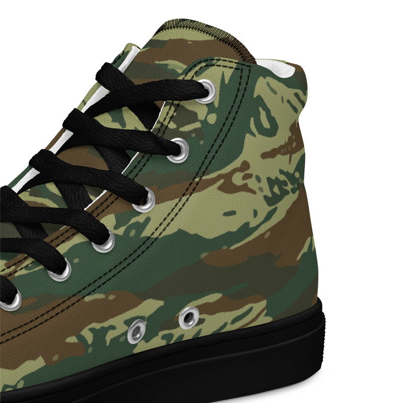 Lizard Greek Woodland CAMO Mens High-Top Canvas Shoes