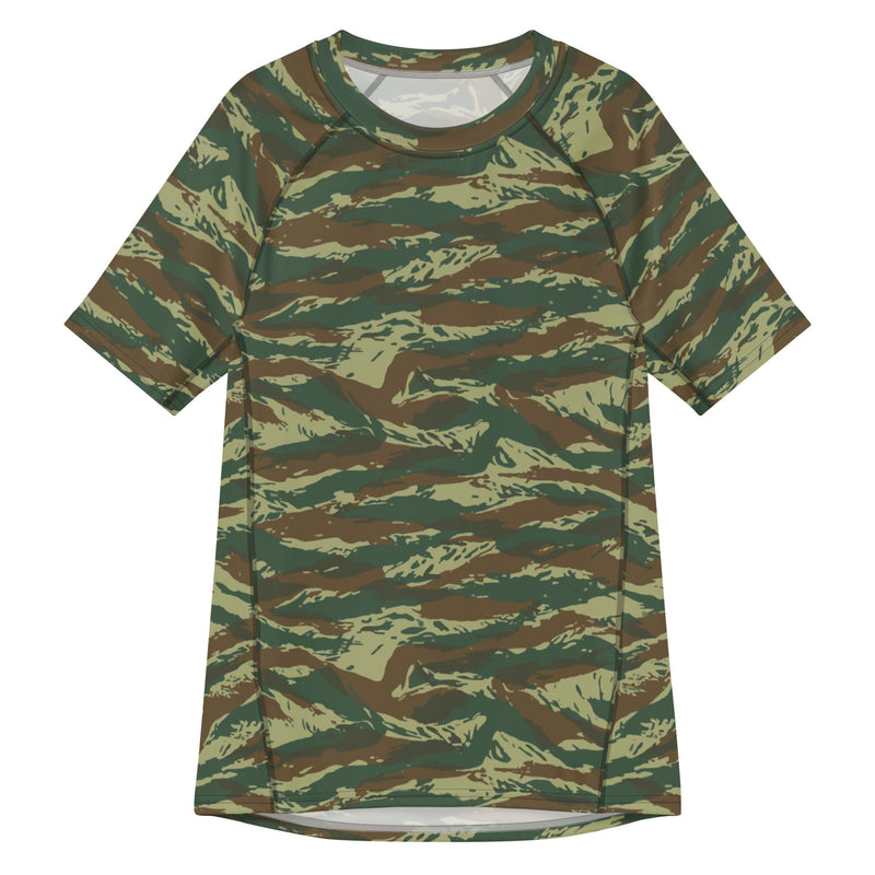 Lizard Greek Woodland CAMO Mens Short-Sleeve Rash Guard - 2XS - SS