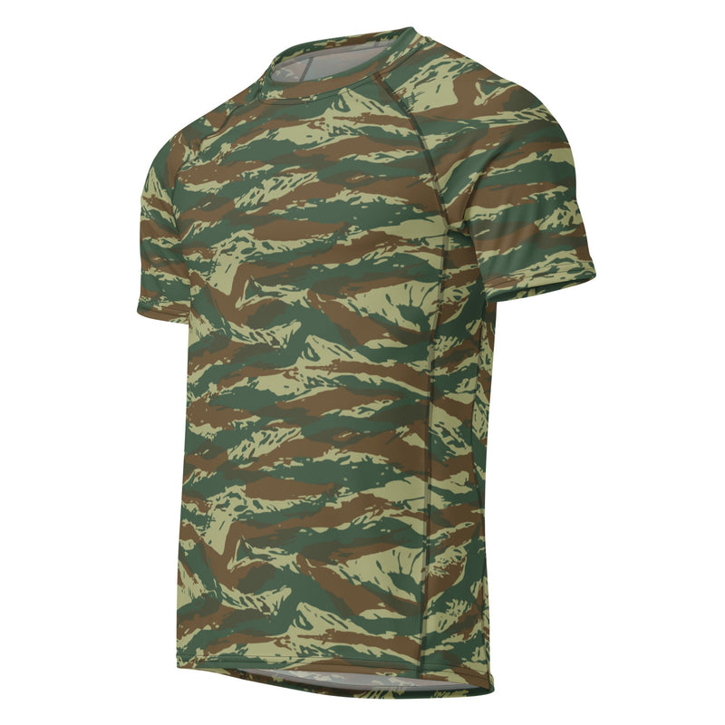 Lizard Greek Woodland CAMO Mens Short-Sleeve Rash Guard - SS