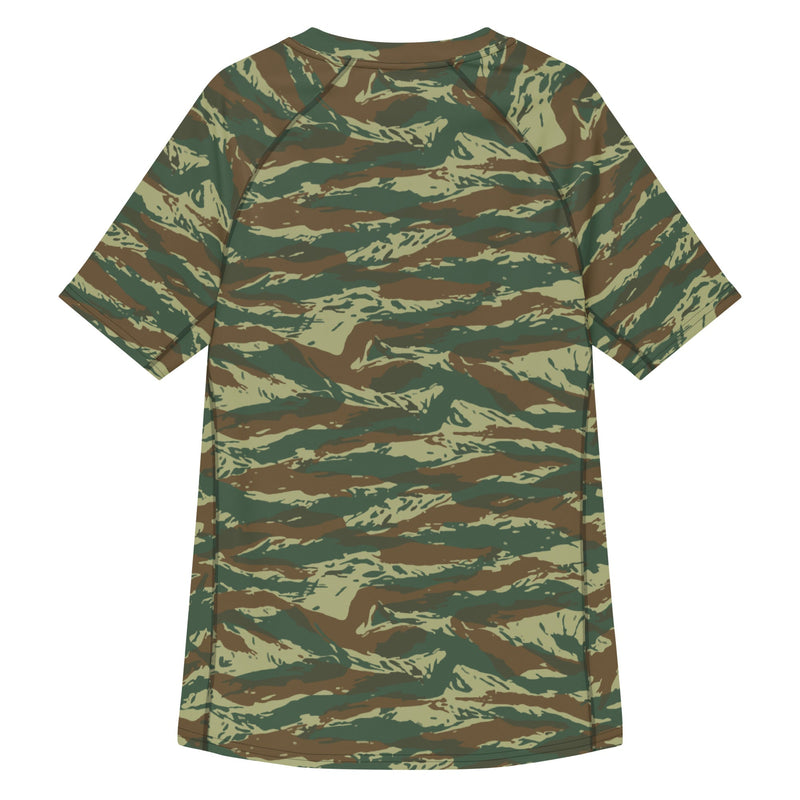 Lizard Greek Woodland CAMO Mens Short-Sleeve Rash Guard - SS