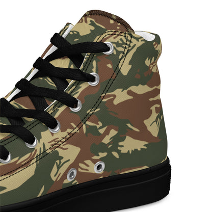 Greek Lizard Navy Special Warfare CAMO Mens high top canvas shoes - High Top Canvas Shoes