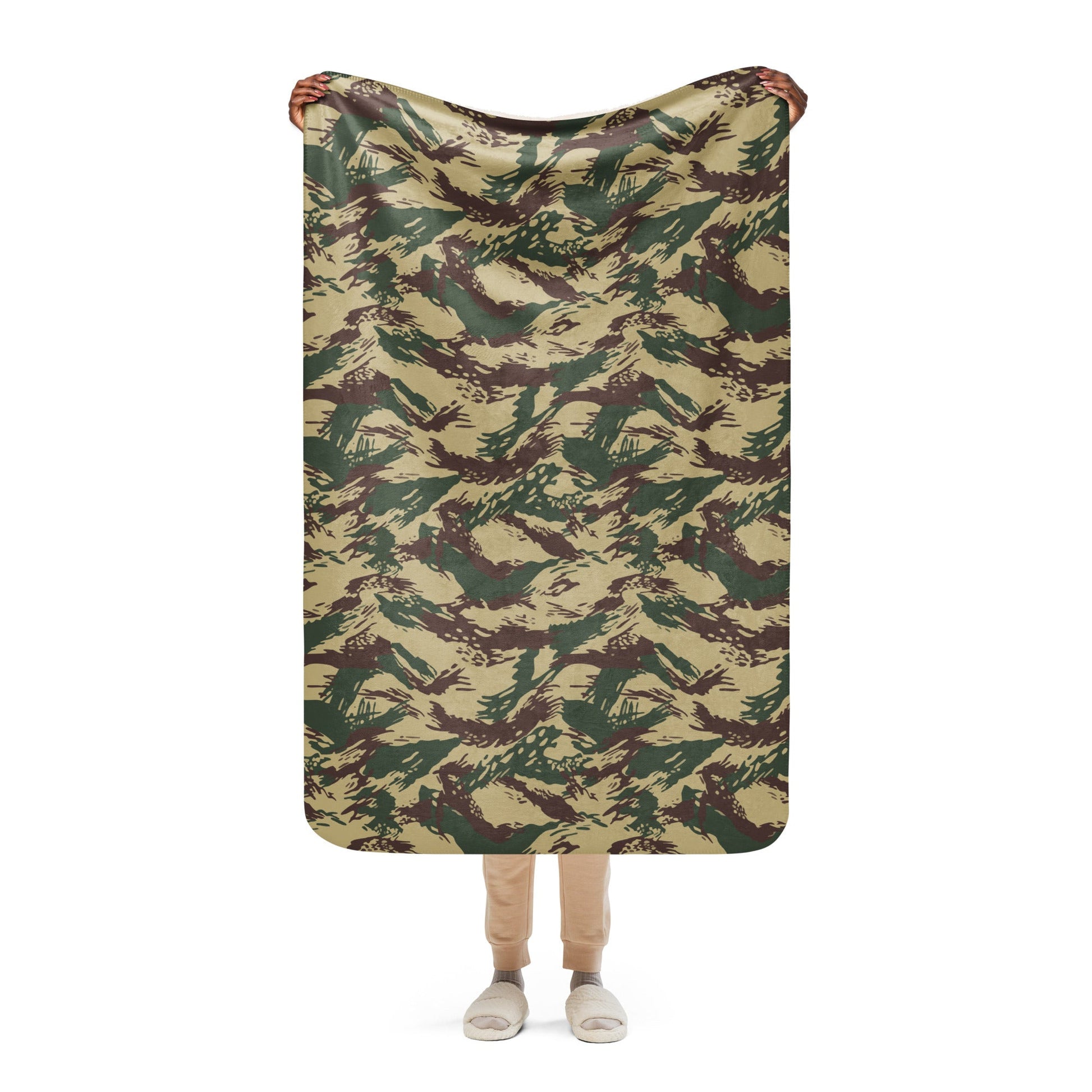 Greek Lizard Navy Special Warfare CAMO Sherpa blanket - 37″×57″ - Blankets
