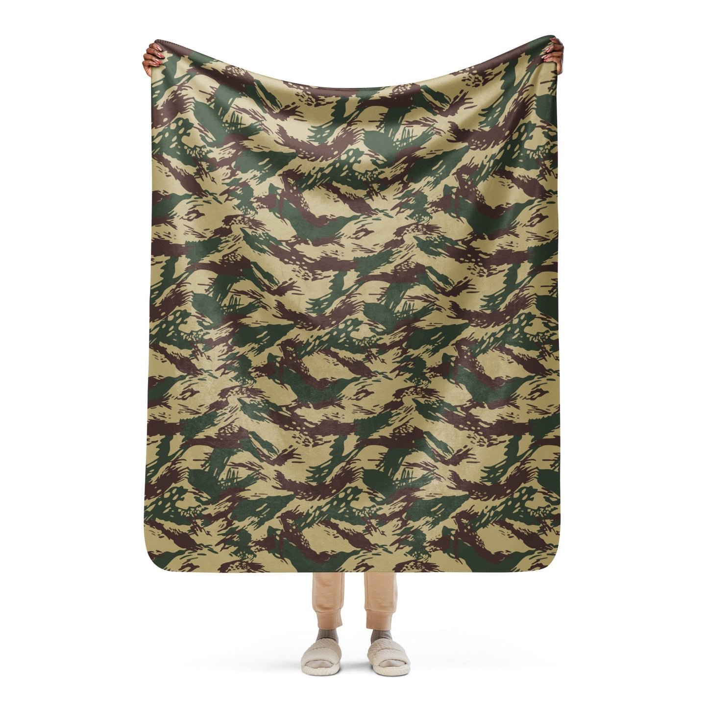 Greek Lizard Navy Special Warfare CAMO Sherpa blanket - 50″×60″ - Blankets