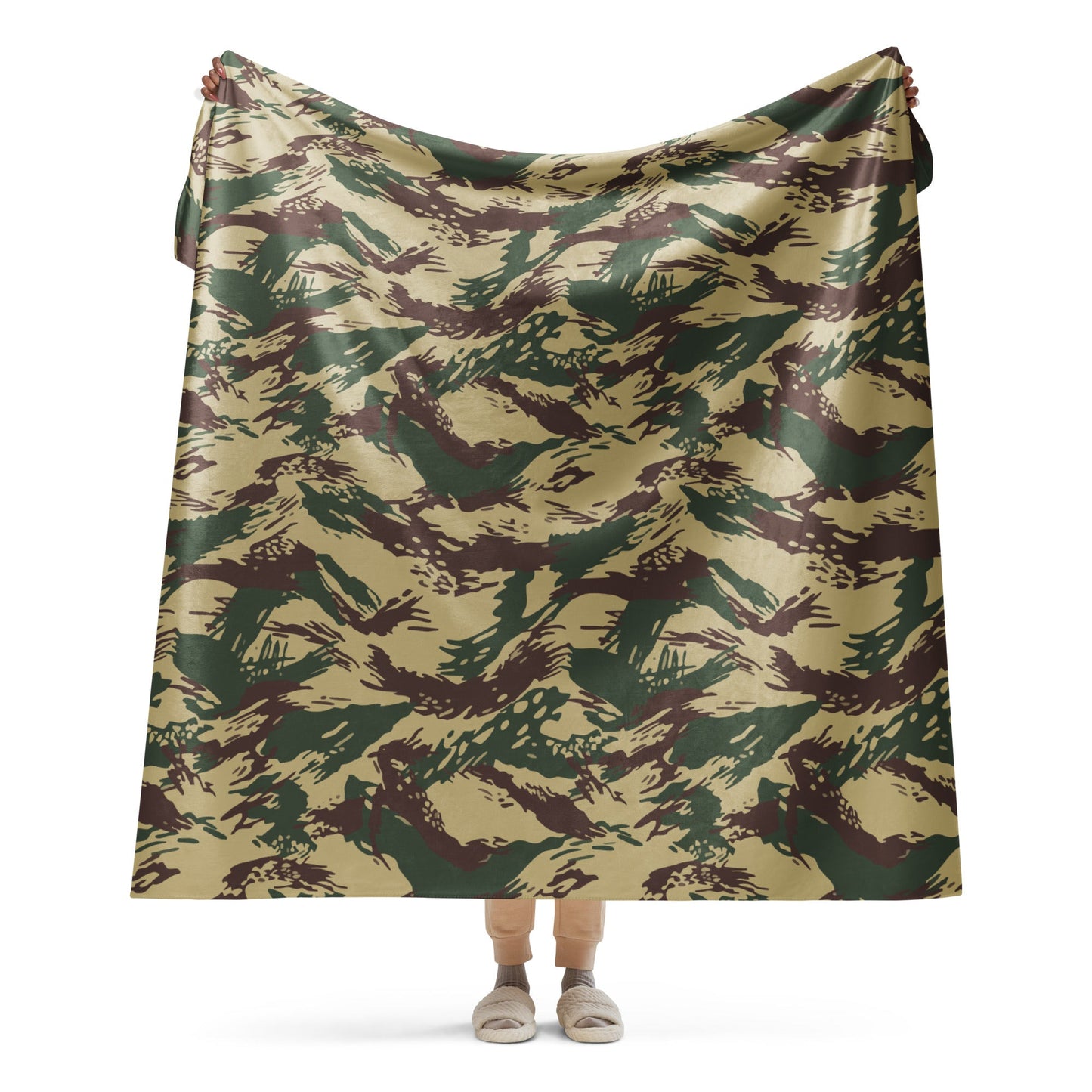 Greek Lizard Navy Special Warfare CAMO Sherpa blanket - 60″×80″ - Blankets