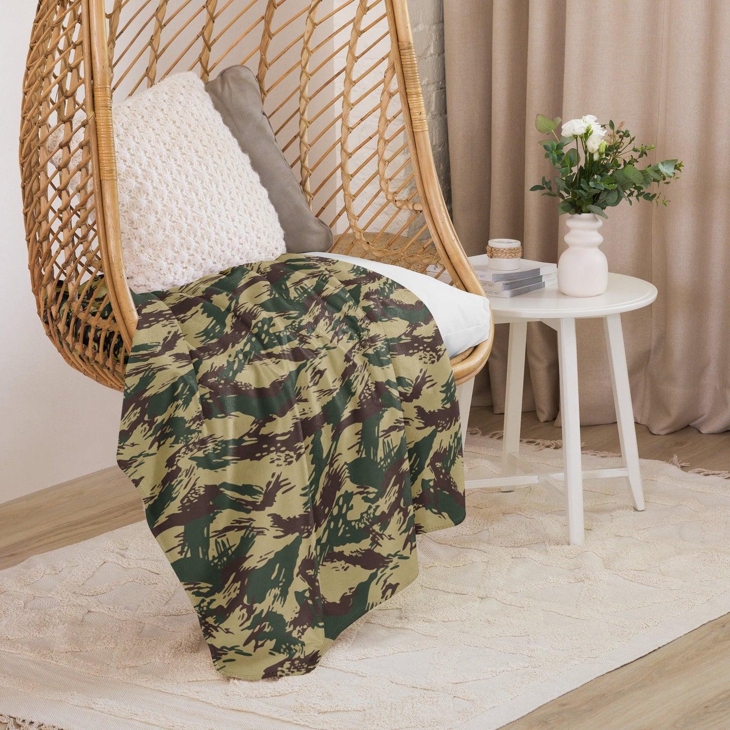 Greek Lizard Navy Special Warfare CAMO Sherpa blanket - Blankets