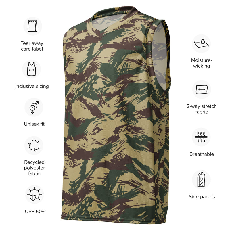 Lizard Greek Naval Special Warfare CAMO Unisex Basketball Jersey