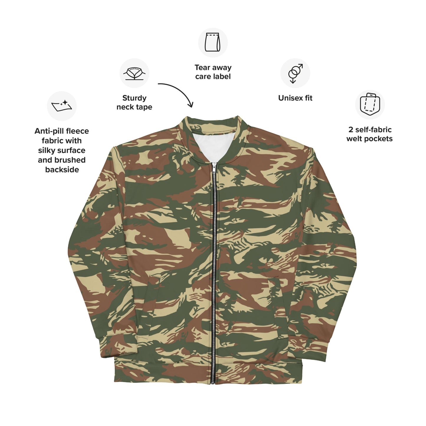 Greek Lizard Navy Special Warfare CAMO Unisex Bomber Jacket - Jackets