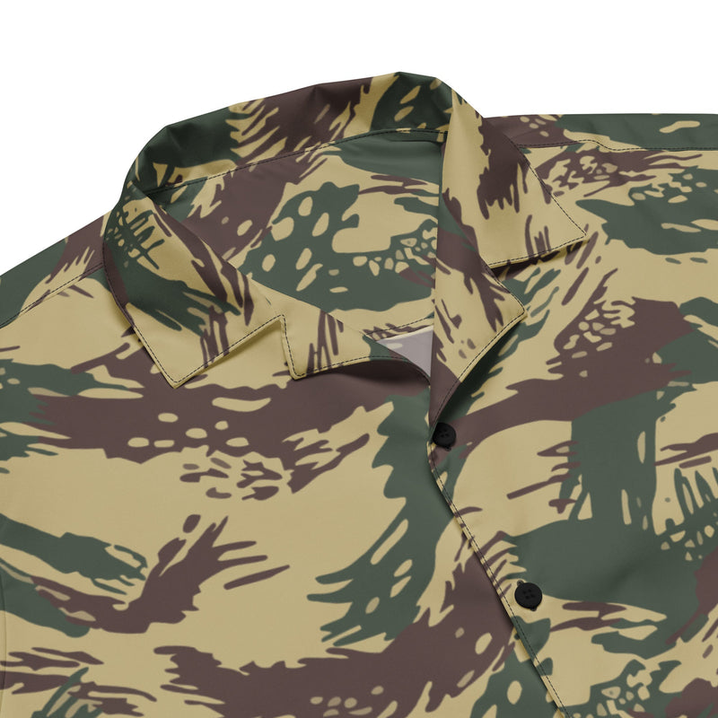Lizard Greek Naval Special Warfare CAMO Unisex Short-Sleeve Button Shirt - Button-Up