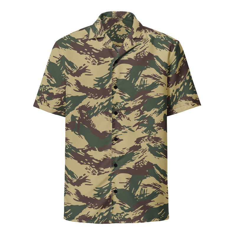 Lizard Greek Naval Special Warfare CAMO Unisex Short-Sleeve Button Shirt - Button-Up