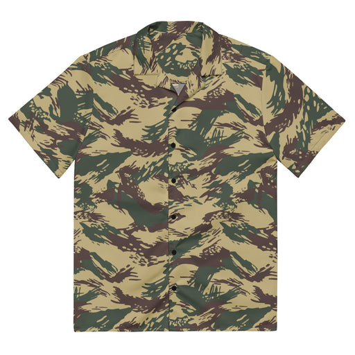 Lizard Greek Naval Special Warfare CAMO Unisex Short-Sleeve Button Shirt - 2XS - Button-Up