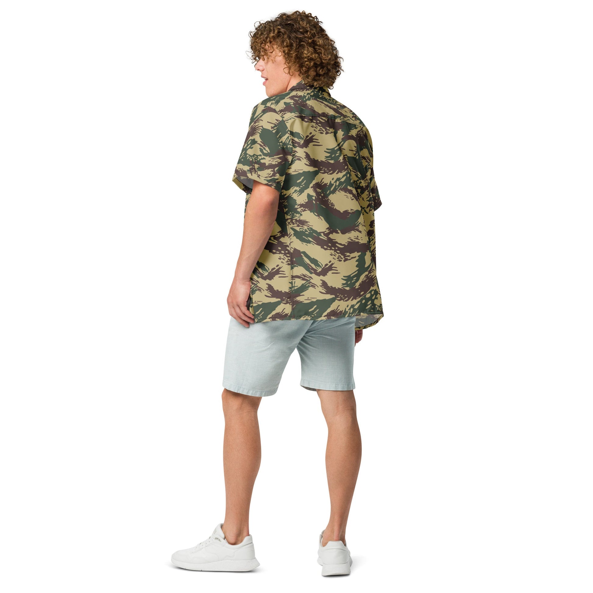 Greek Lizard Navy Special Warfare CAMO Unisex button shirt - Button Shirts