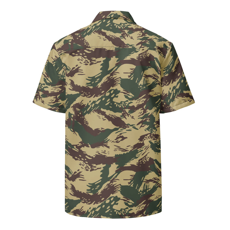 Lizard Greek Naval Special Warfare CAMO Unisex Short-Sleeve Button Shirt - Button-Up
