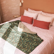 Lizard Greek Woodland CAMO Sherpa Blanket