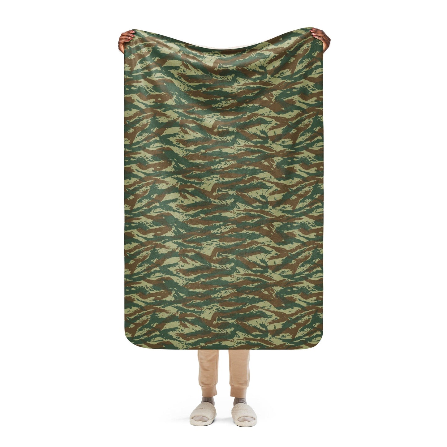 Greek Lizard CAMO Sherpa blanket - 37″×57″ - Blankets