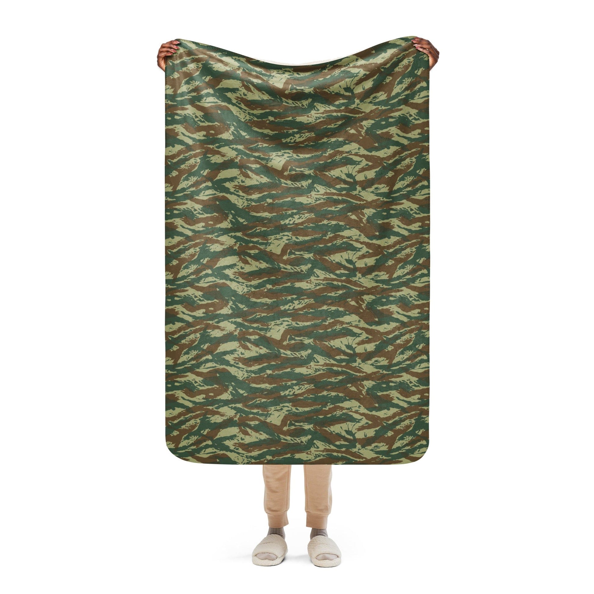 Greek Lizard CAMO Sherpa blanket - 37″×57″ - Blankets