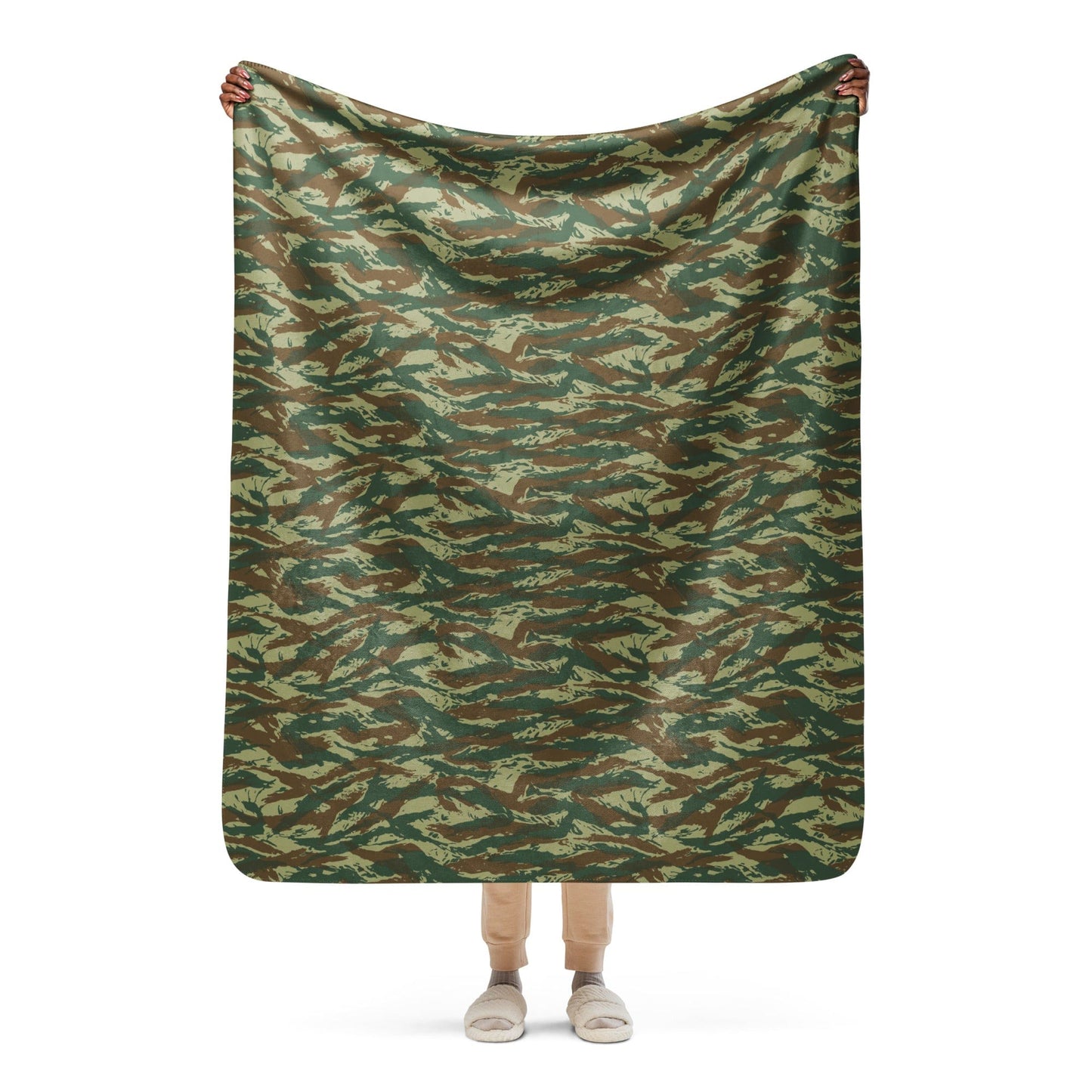 Greek Lizard CAMO Sherpa blanket - 50″×60″ - Blankets