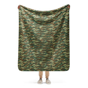 Lizard Greek Woodland CAMO Sherpa Blanket - 50″×60″